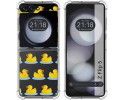 Funda Silicona Transparente para Samsung Galaxy Z Flip 5 5G diseño Pato Dibujos