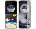 Funda Silicona Transparente para Samsung Galaxy Z Flip 5 5G diseño Playa Dibujos
