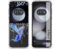 Funda Silicona Transparente para Samsung Galaxy Z Flip 5 5G diseño Plumas Dibujos