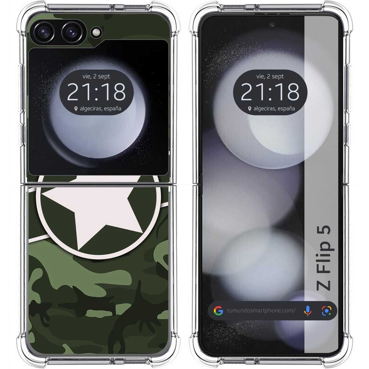 Funda Silicona para Samsung Galaxy Z Flip 5 5G diseño Camuflaje 01 Dibujos