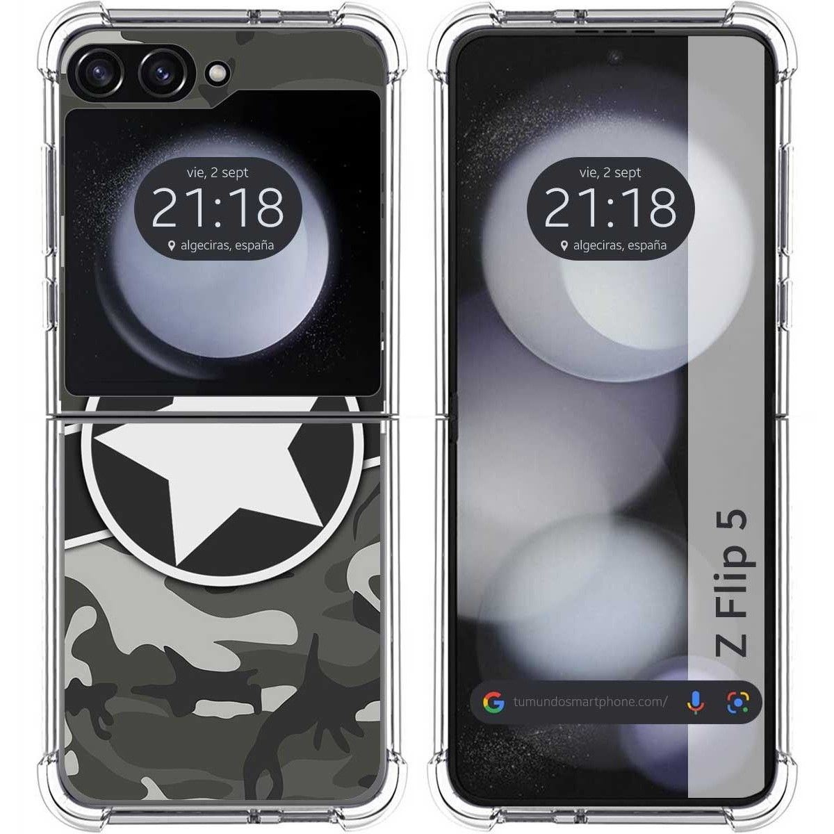 Funda Silicona para Samsung Galaxy Z Flip 5 5G diseño Camuflaje 02 Dibujos