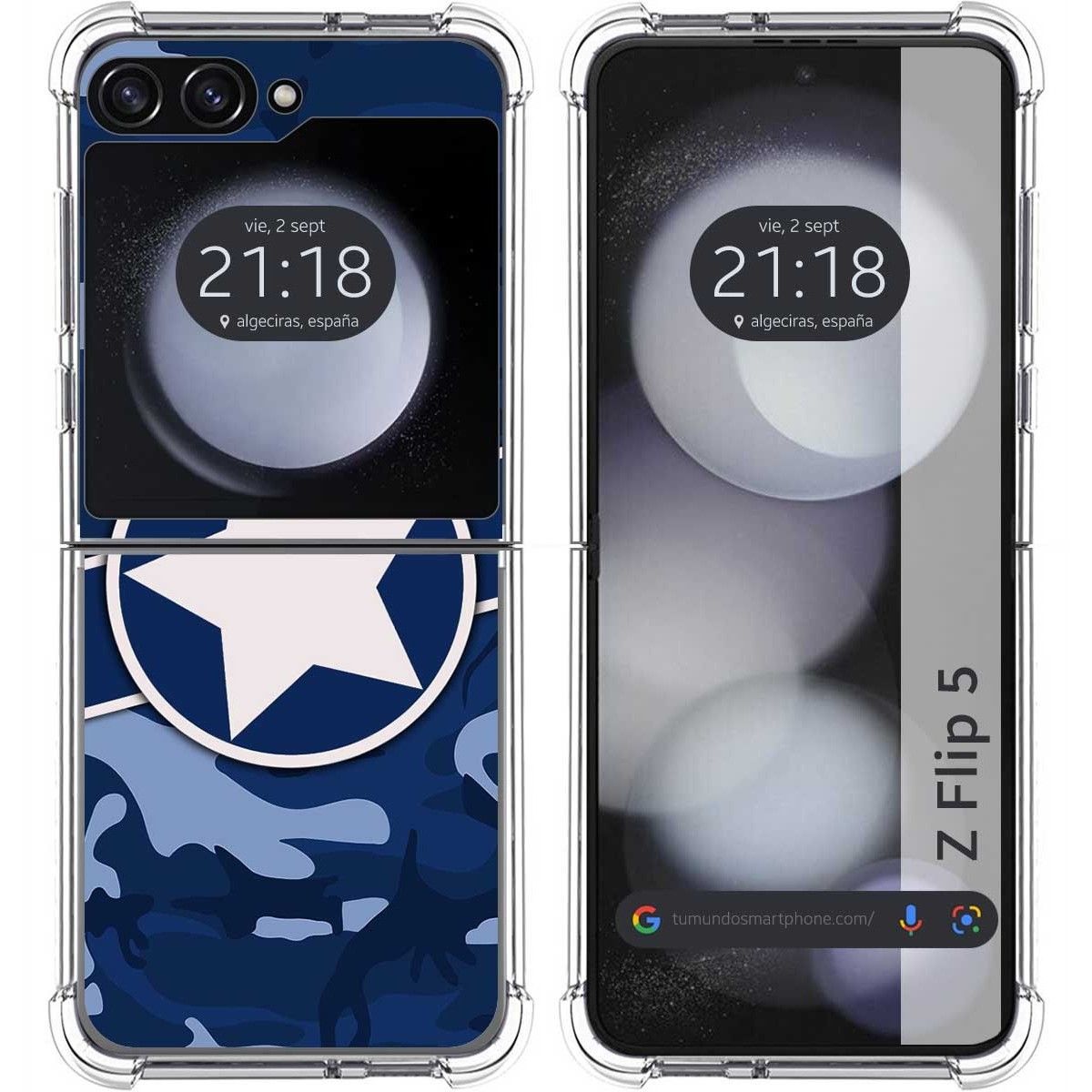 Funda Silicona para Samsung Galaxy Z Flip 5 5G diseño Camuflaje 03 Dibujos