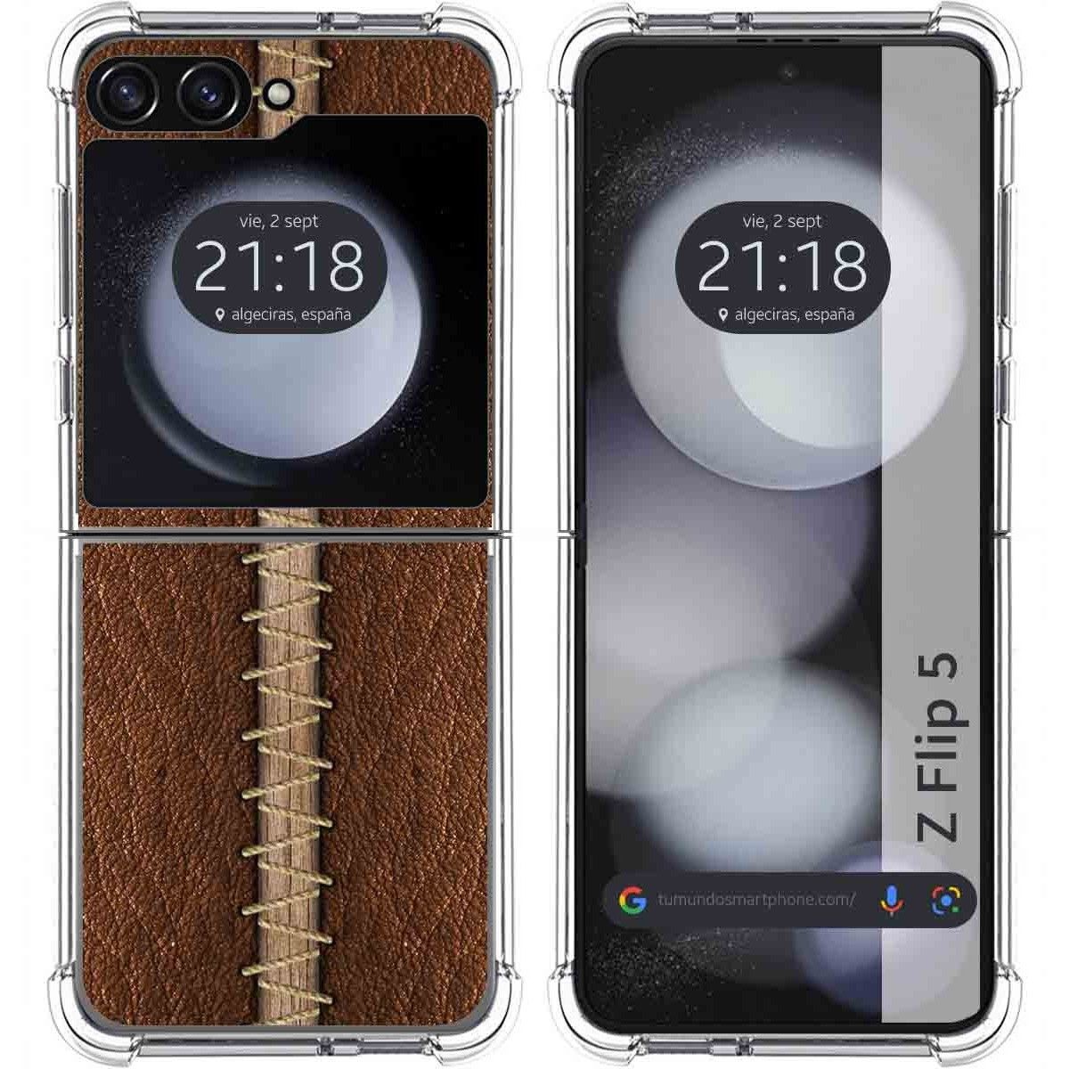 Funda Silicona para Samsung Galaxy Z Flip 5 5G diseño Cuero 01 Dibujos