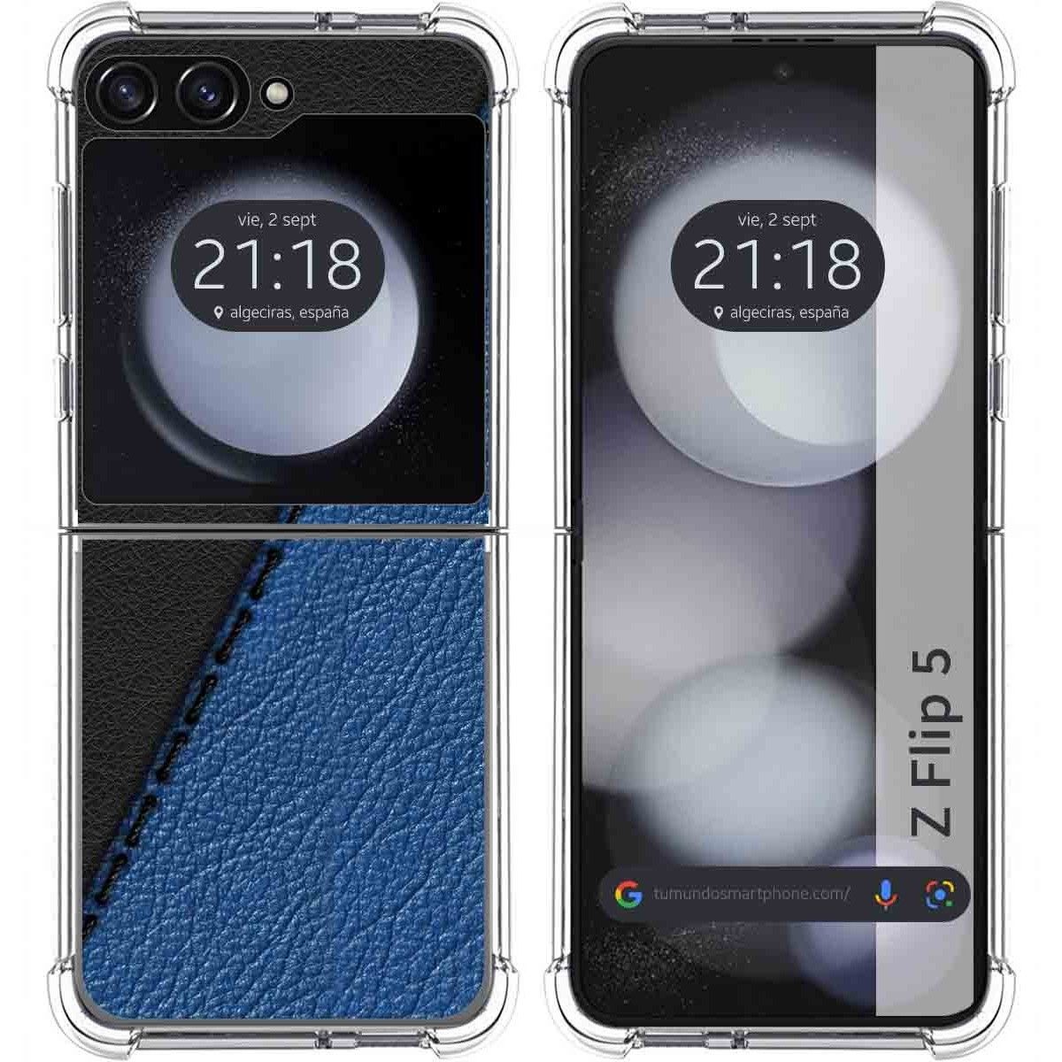 Funda Silicona para Samsung Galaxy Z Flip 5 5G diseño Cuero 02 Dibujos