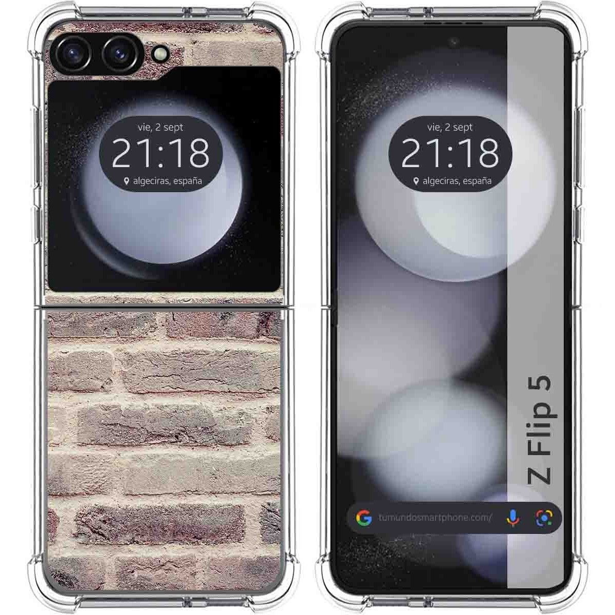 Funda Silicona para Samsung Galaxy Z Flip 5 5G diseño Ladrillo 01 Dibujos