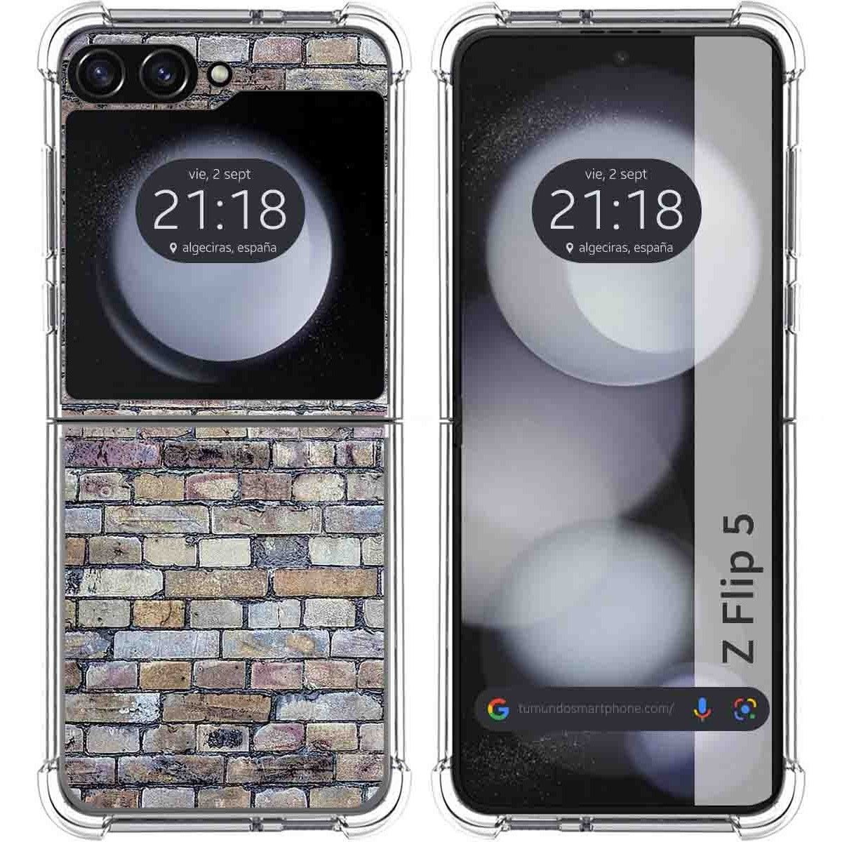 Funda Silicona para Samsung Galaxy Z Flip 5 5G diseño Ladrillo 02 Dibujos