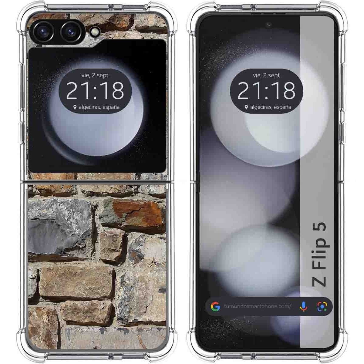 Funda Silicona para Samsung Galaxy Z Flip 5 5G diseño Ladrillo 03 Dibujos