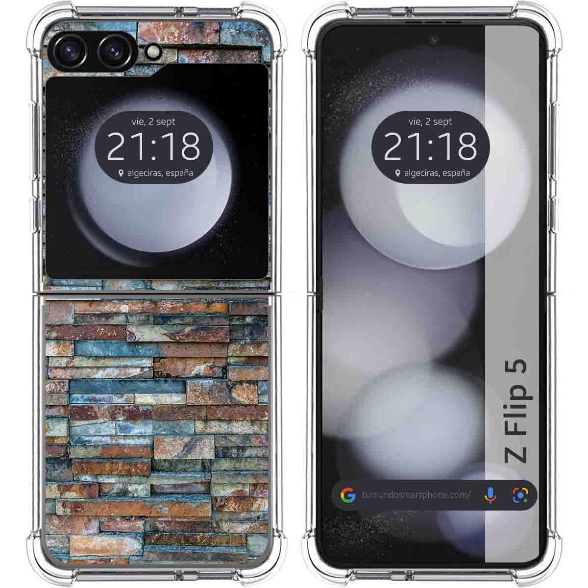 Funda Silicona para Samsung Galaxy Z Flip 5 5G diseño Ladrillo 05 Dibujos