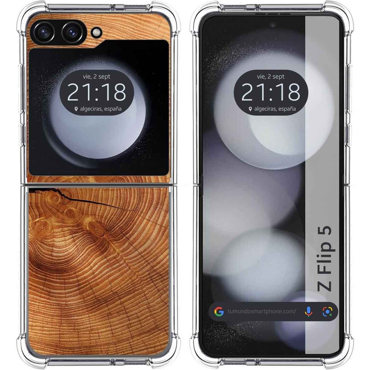 Funda Silicona para Samsung Galaxy Z Flip 5 5G diseño Madera 04 Dibujos