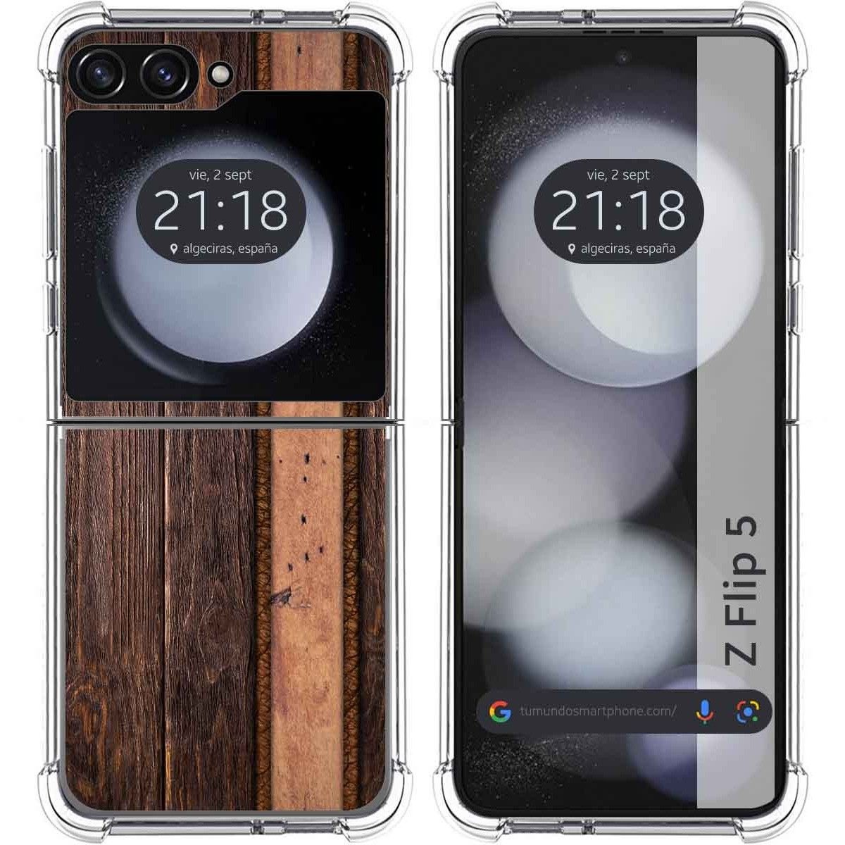 Funda Silicona para Samsung Galaxy Z Flip 5 5G diseño Madera 05 Dibujos