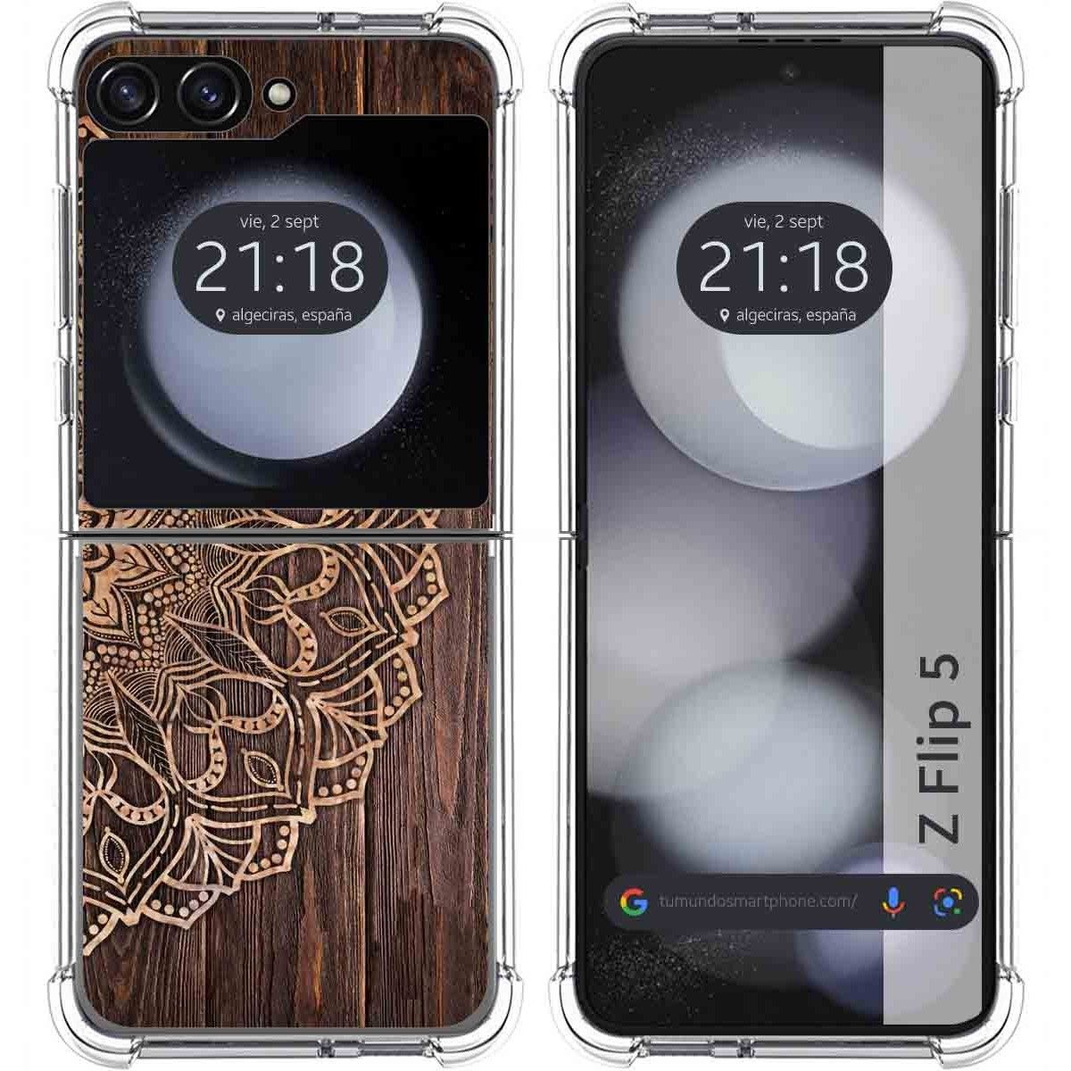 Funda Silicona para Samsung Galaxy Z Flip 5 5G diseño Madera 06 Dibujos