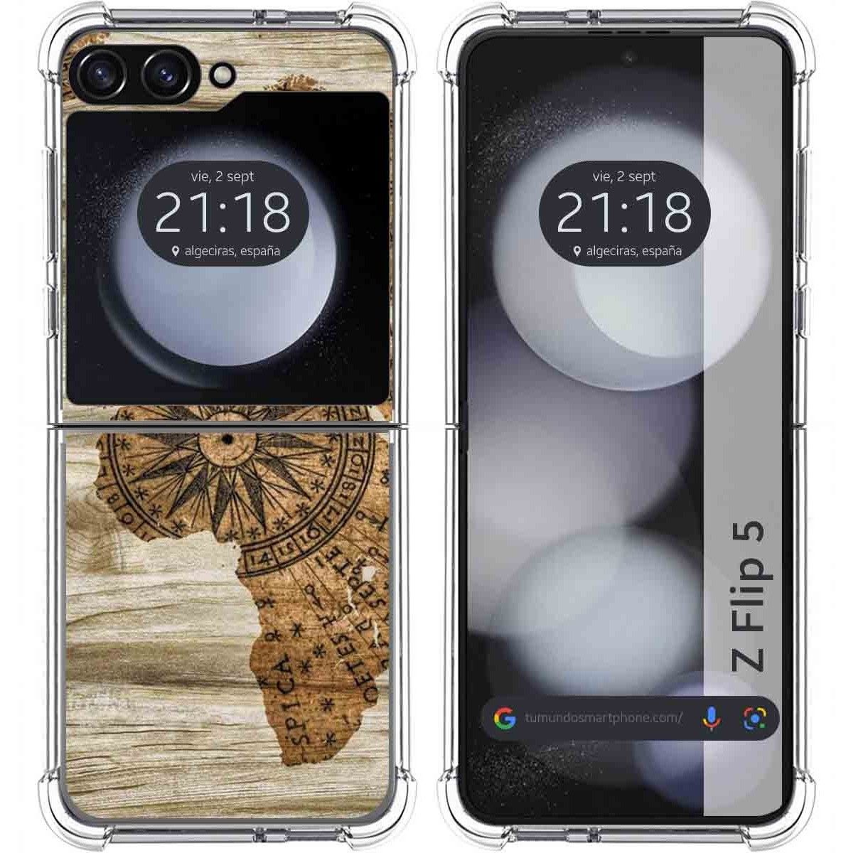 Funda Silicona para Samsung Galaxy Z Flip 5 5G diseño Madera 07 Dibujos