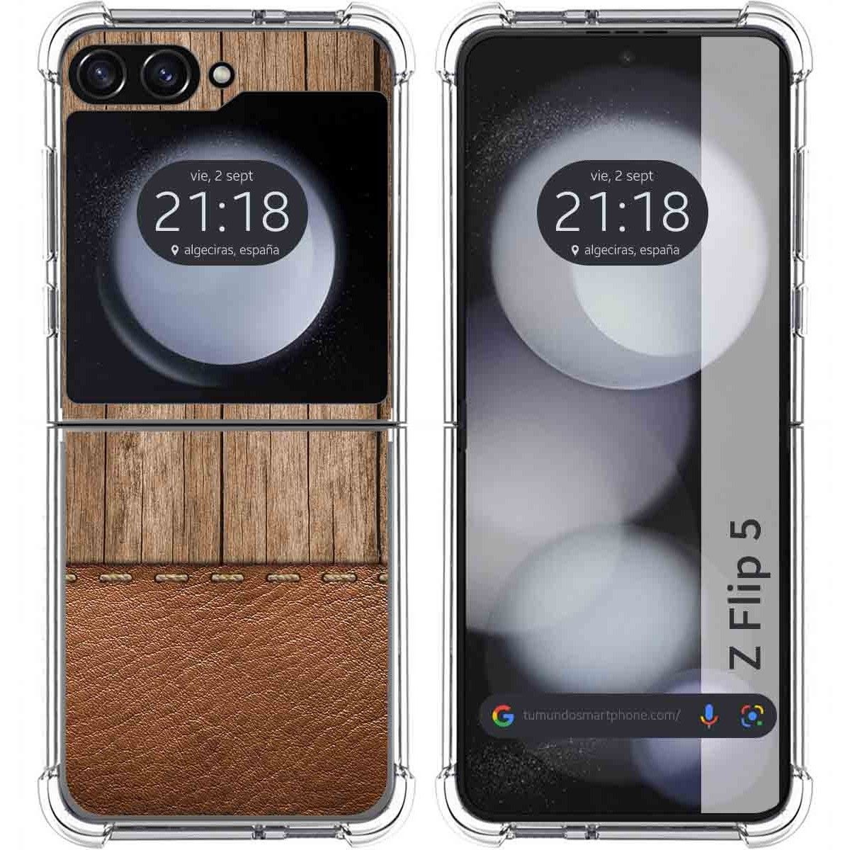 Funda Silicona para Samsung Galaxy Z Flip 5 5G diseño Madera 09 Dibujos