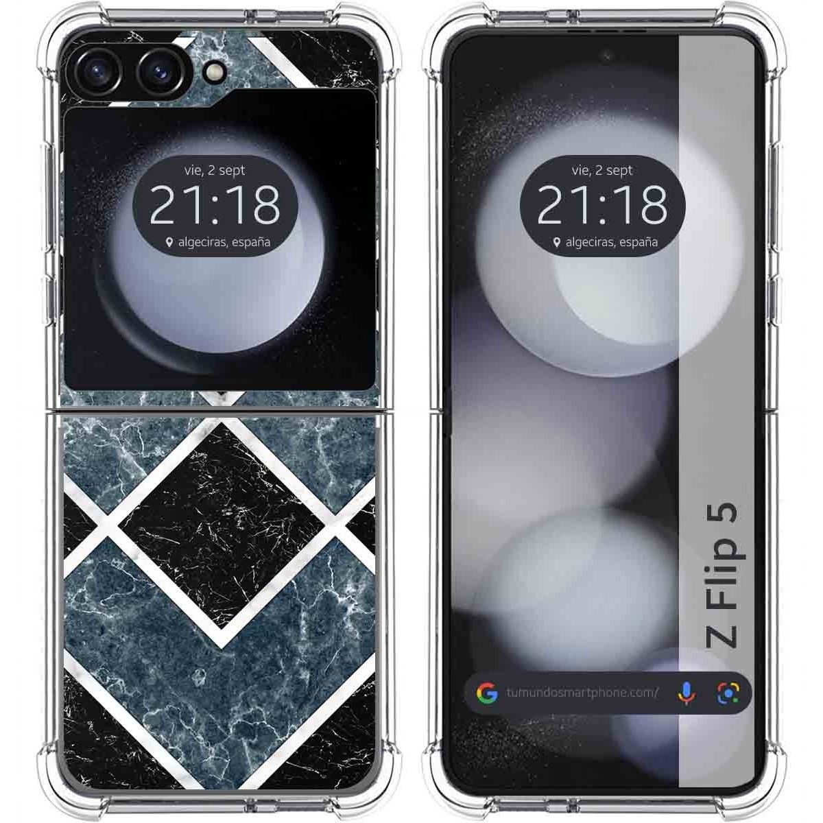 Funda Silicona para Samsung Galaxy Z Flip 5 5G diseño Mármol 06 Dibujos