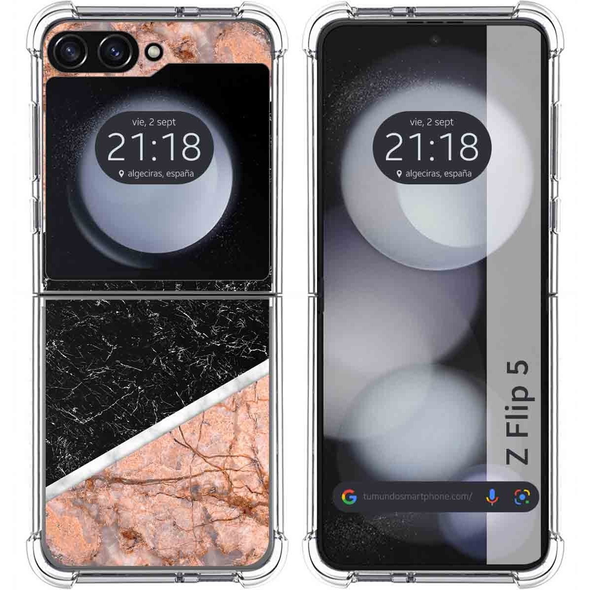 Funda Silicona para Samsung Galaxy Z Flip 5 5G diseño Mármol 07 Dibujos