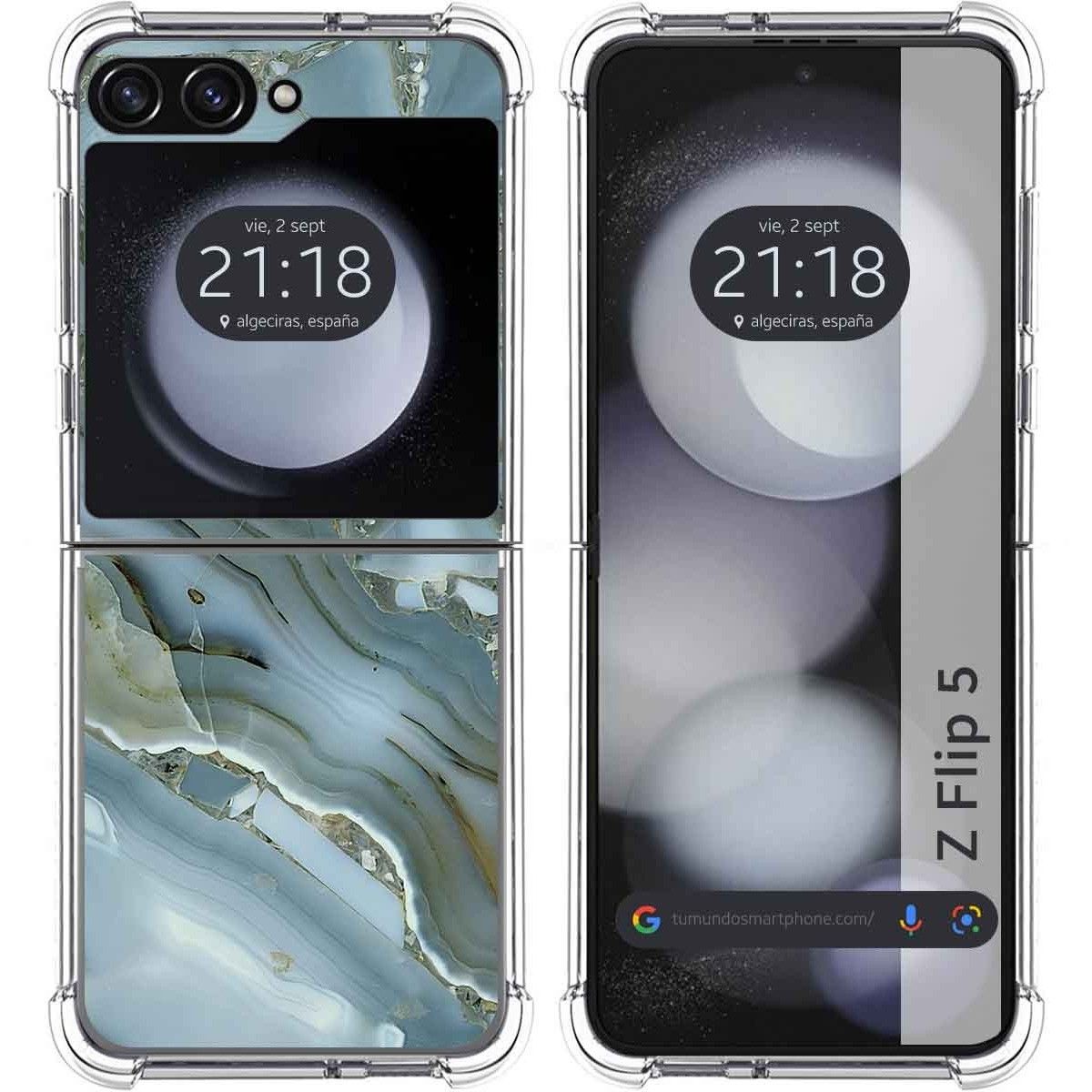 Funda Silicona para Samsung Galaxy Z Flip 5 5G diseño Mármol 09 Dibujos