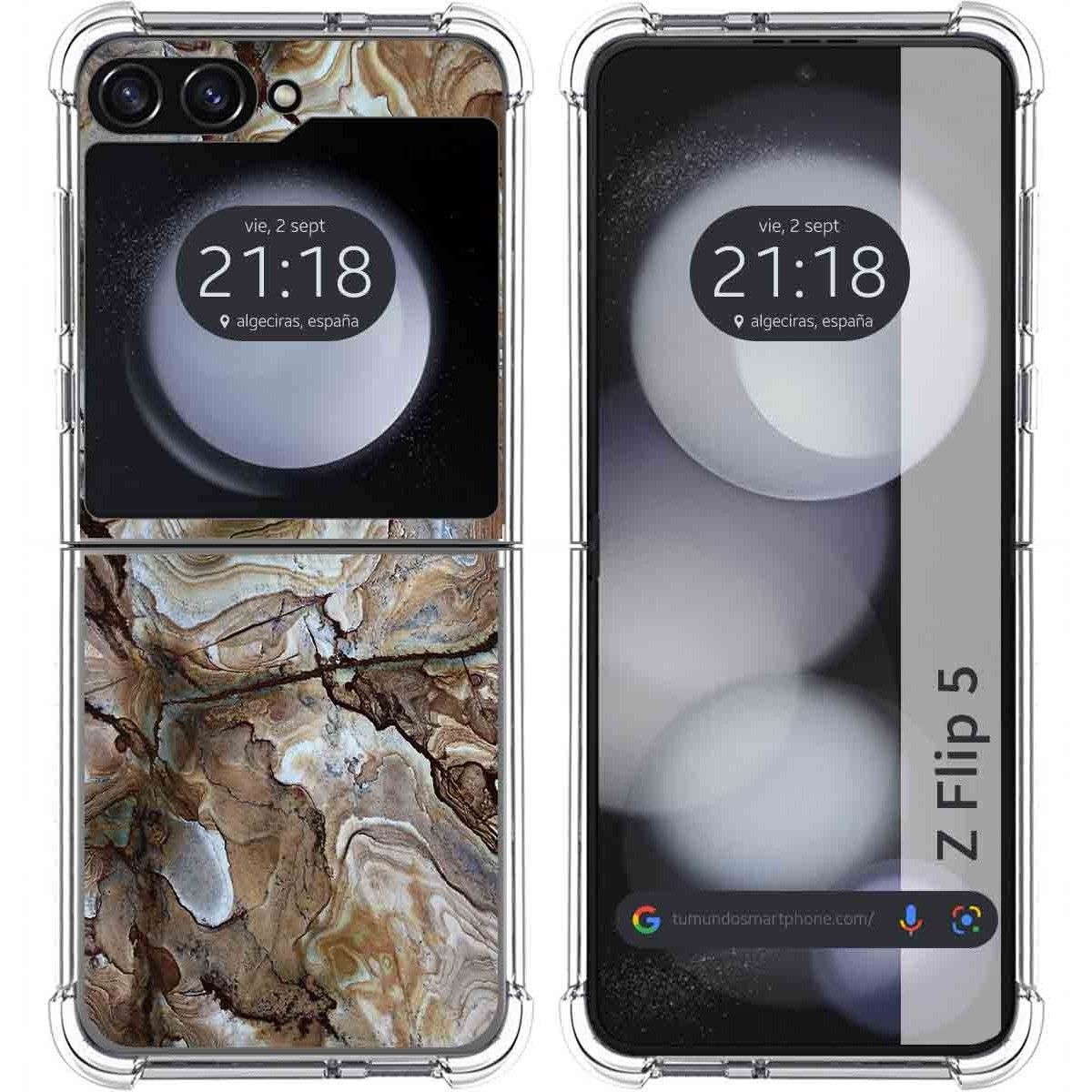 Funda Silicona para Samsung Galaxy Z Flip 5 5G diseño Mármol 14 Dibujos