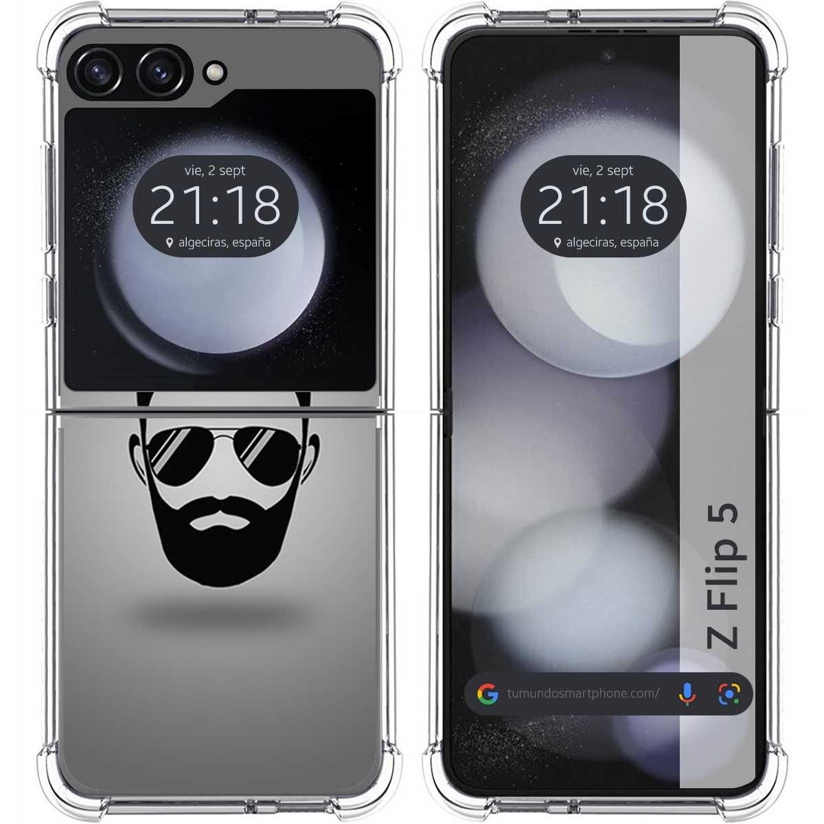 Funda Silicona para Samsung Galaxy Z Flip 5 5G diseño Barba Dibujos