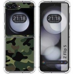 Funda Silicona para Samsung Galaxy Z Flip 5 5G diseño Camuflaje Dibujos