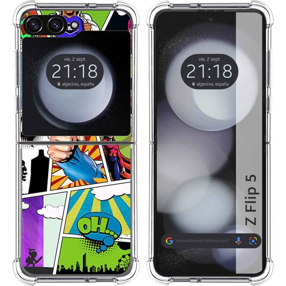 Funda Silicona para Samsung Galaxy Z Flip 5 5G diseño Comic Dibujos