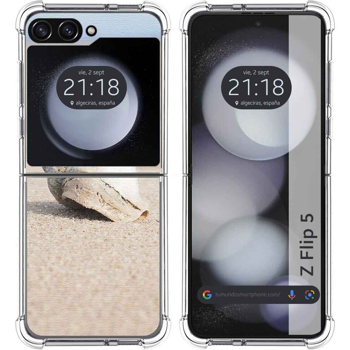 Funda Silicona para Samsung Galaxy Z Flip 5 5G diseño Concha Dibujos