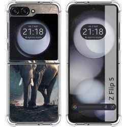 Funda Silicona para Samsung Galaxy Z Flip 5 5G diseño Elefante Dibujos