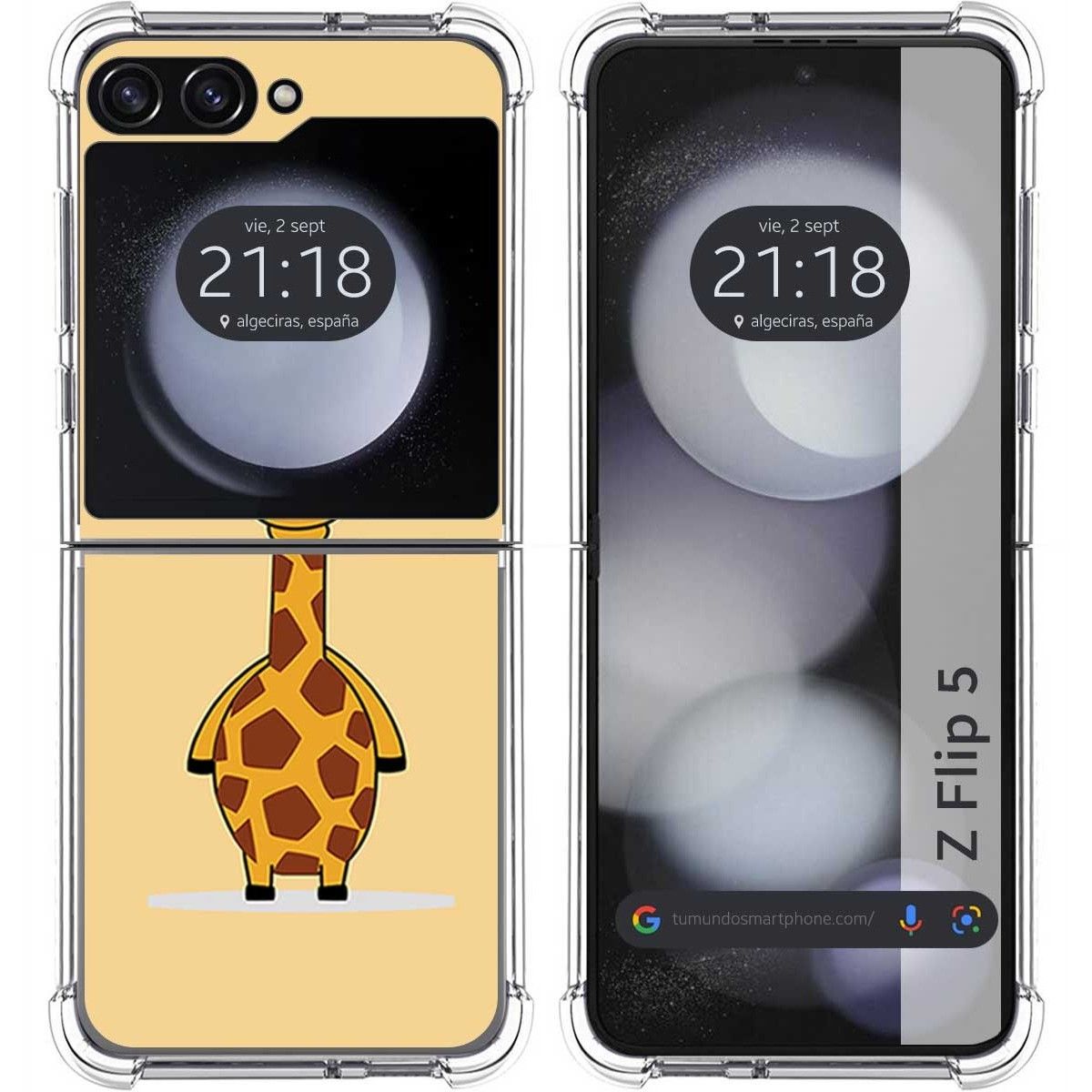 Funda Silicona para Samsung Galaxy Z Flip 5 5G diseño Jirafa Dibujos