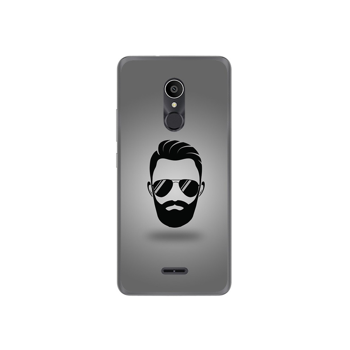 Funda Gel Tpu para Alcatel 3C Diseño Barba Dibujos