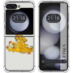 Funda Silicona para Samsung Galaxy Z Flip 5 5G diseño Leones Dibujos