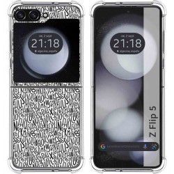 Funda Silicona para Samsung Galaxy Z Flip 5 5G diseño Letras Dibujos