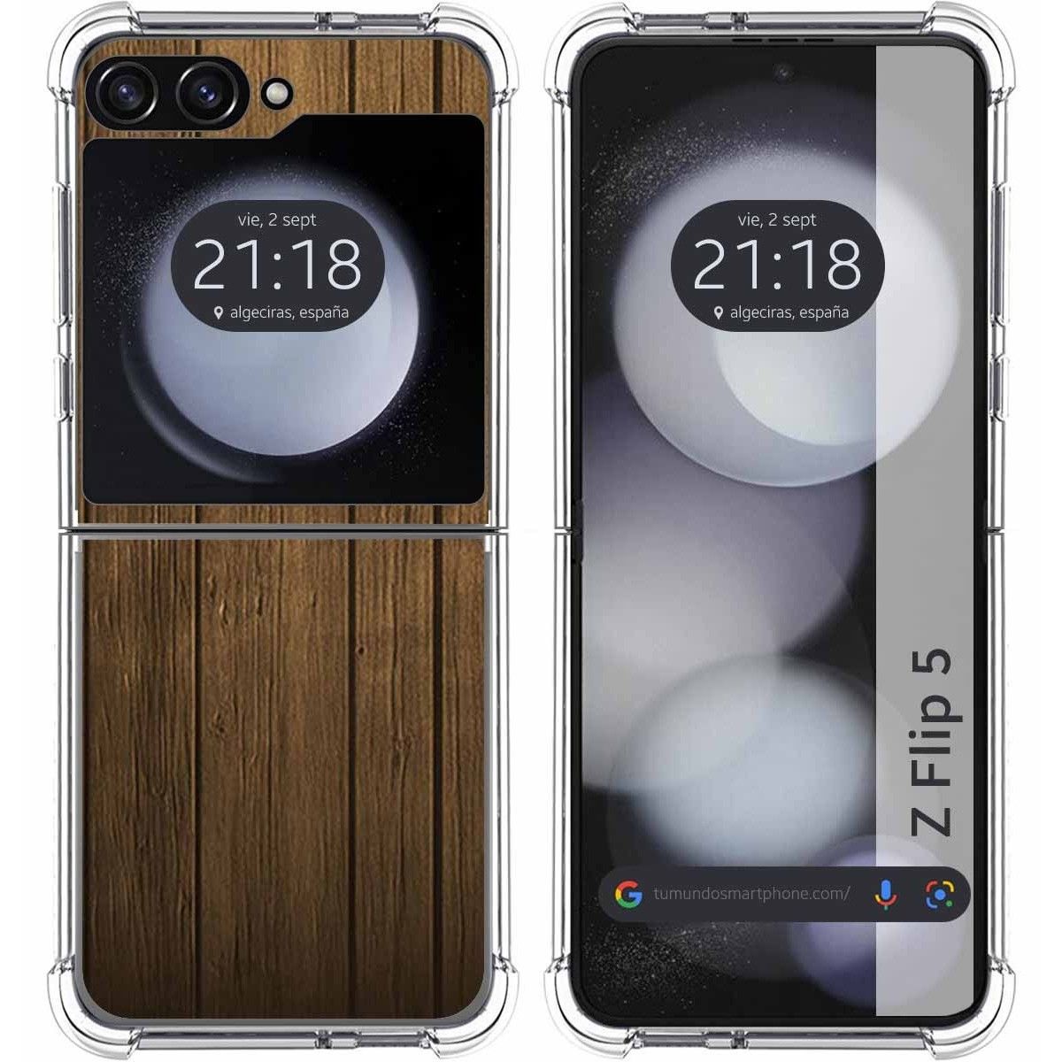 Funda Silicona para Samsung Galaxy Z Flip 5 5G diseño Madera Dibujos