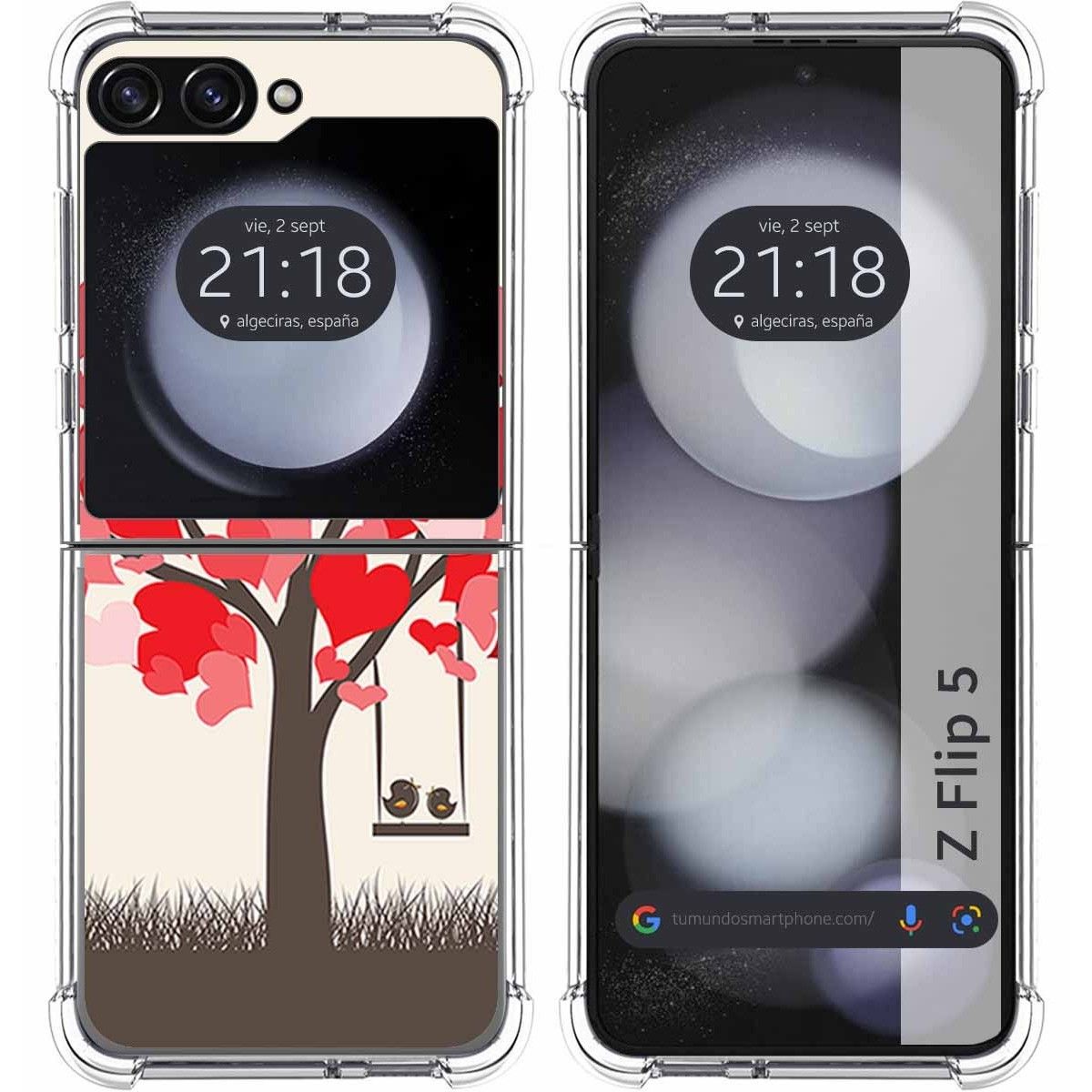 Funda Silicona para Samsung Galaxy Z Flip 5 5G diseño Pajaritos Dibujos