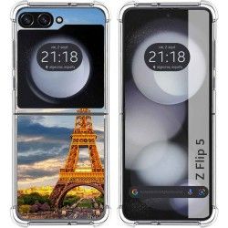 Funda Silicona para Samsung Galaxy Z Flip 5 5G diseño Paris Dibujos