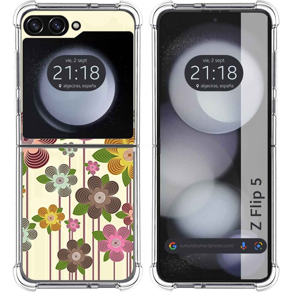 Funda Silicona para Samsung Galaxy Z Flip 5 5G diseño Primavera En Flor Dibujos