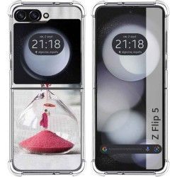Funda Silicona para Samsung Galaxy Z Flip 5 5G diseño Reloj Dibujos