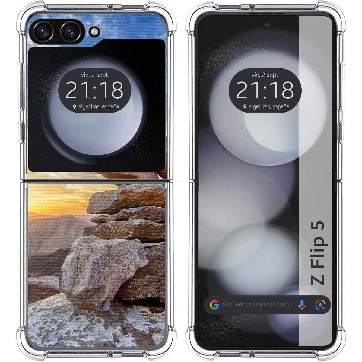 Funda Silicona para Samsung Galaxy Z Flip 5 5G diseño Sunset Dibujos