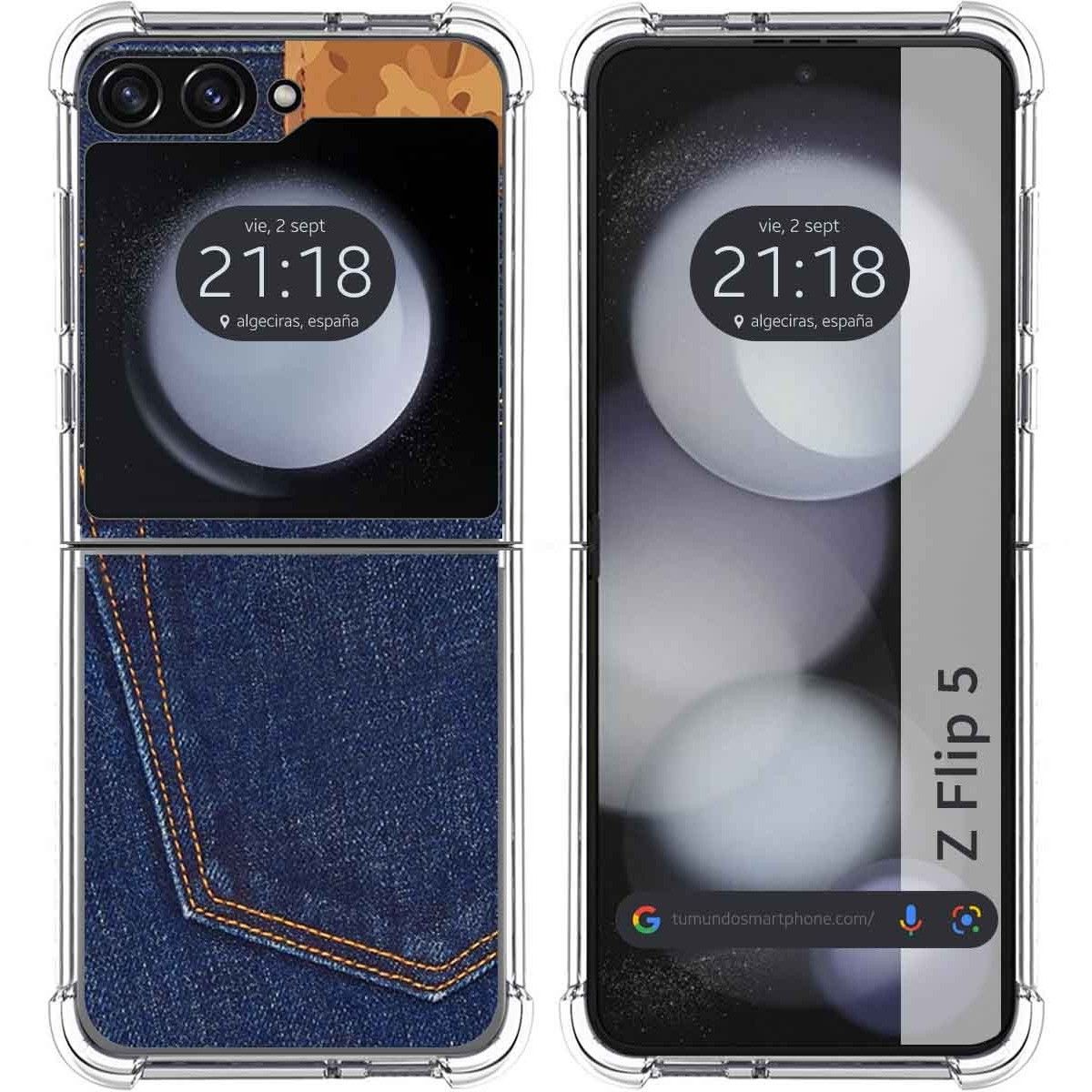 Funda Silicona para Samsung Galaxy Z Flip 5 5G diseño Vaquero Dibujos