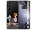Funda Silicona Transparente para Samsung Galaxy Z Fold 5 5G diseño Avestruz Dibujos