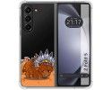 Funda Silicona Transparente para Samsung Galaxy Z Fold 5 5G diseño Bufalo Dibujos