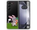 Funda Silicona Transparente para Samsung Galaxy Z Fold 5 5G diseño Conejo Dibujos