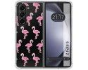 Funda Silicona Transparente para Samsung Galaxy Z Fold 5 5G diseño Flamenco Dibujos
