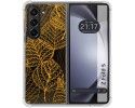 Funda Silicona Transparente para Samsung Galaxy Z Fold 5 5G diseño Hojas Dibujos
