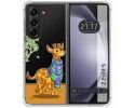 Funda Silicona Transparente para Samsung Galaxy Z Fold 5 5G diseño Jirafa Dibujos