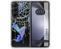 Funda Silicona Transparente para Samsung Galaxy Z Fold 5 5G diseño Plumas Dibujos