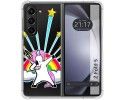 Funda Silicona Transparente para Samsung Galaxy Z Fold 5 5G diseño Unicornio Dibujos