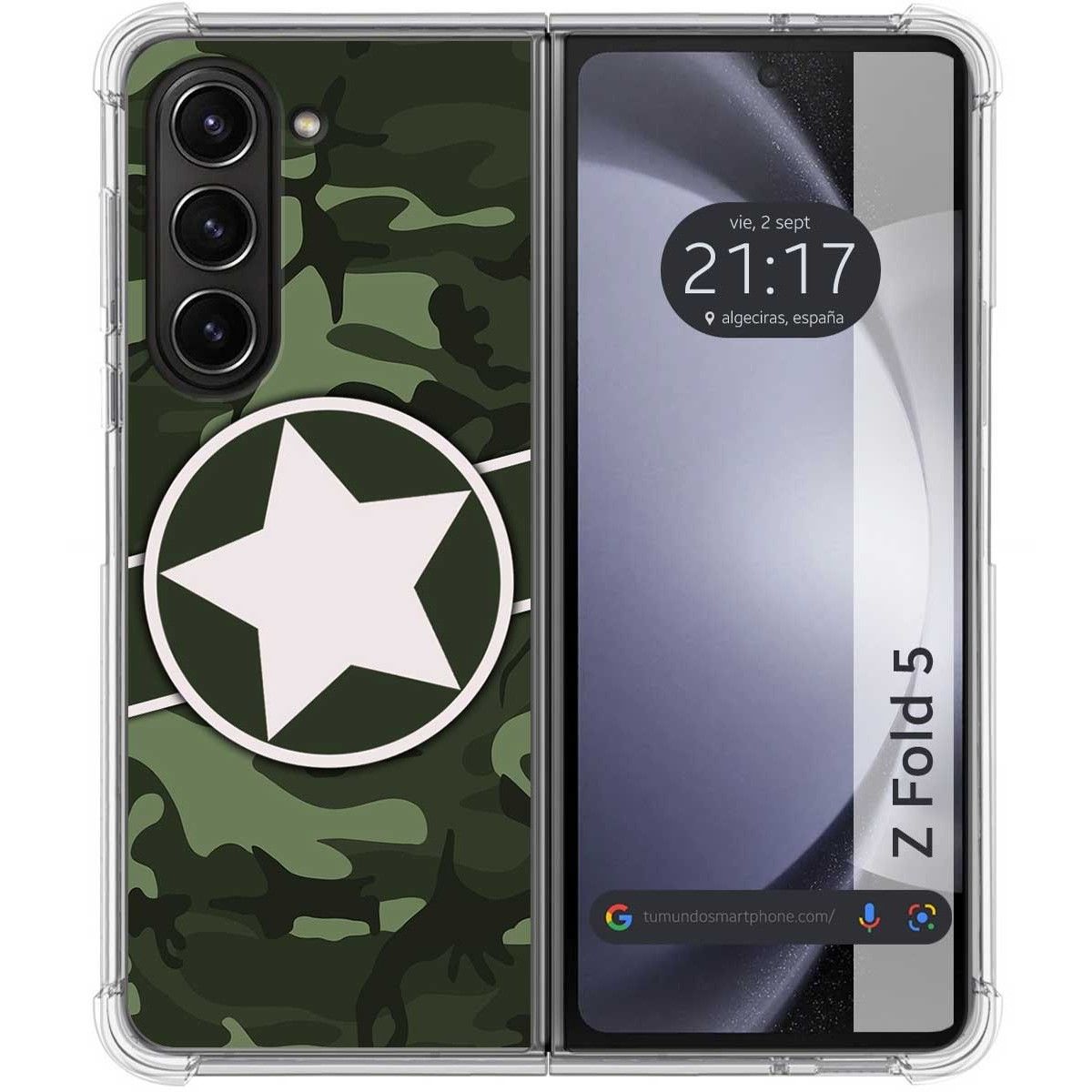 Funda Silicona para Samsung Galaxy Z Fold 5 5G diseño Camuflaje 01 Dibujos