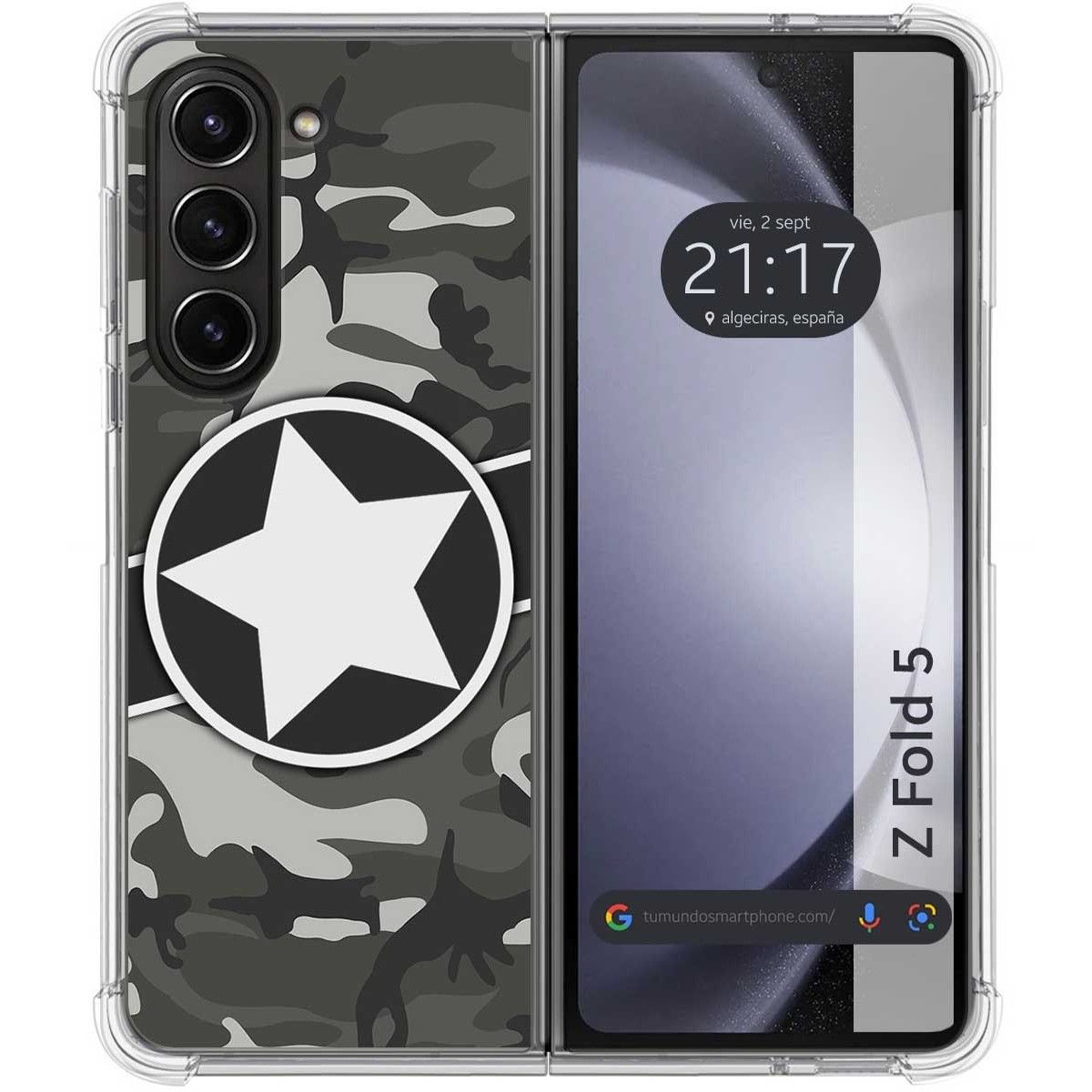 Funda Silicona para Samsung Galaxy Z Fold 5 5G diseño Camuflaje 02 Dibujos