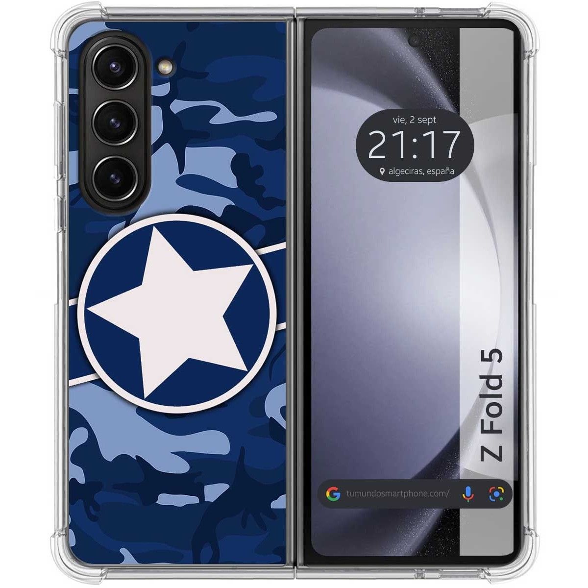 Funda Silicona para Samsung Galaxy Z Fold 5 5G diseño Camuflaje 03 Dibujos