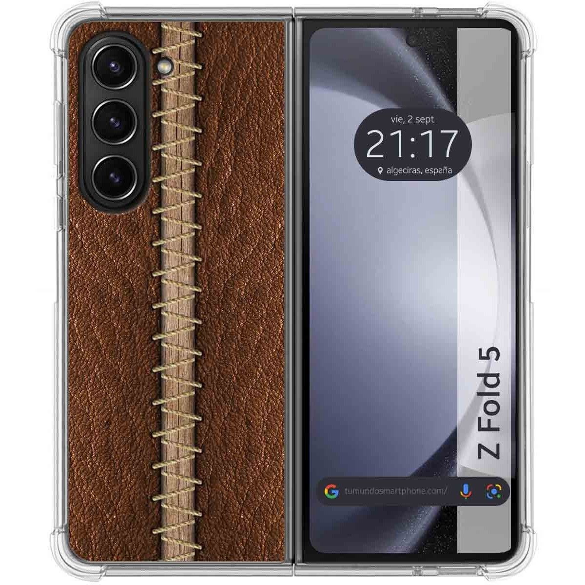 Funda Silicona para Samsung Galaxy Z Fold 5 5G diseño Cuero 01 Dibujos