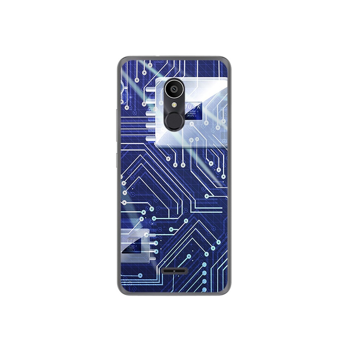Funda Gel Tpu para Alcatel 3C Diseño Circuito Dibujos